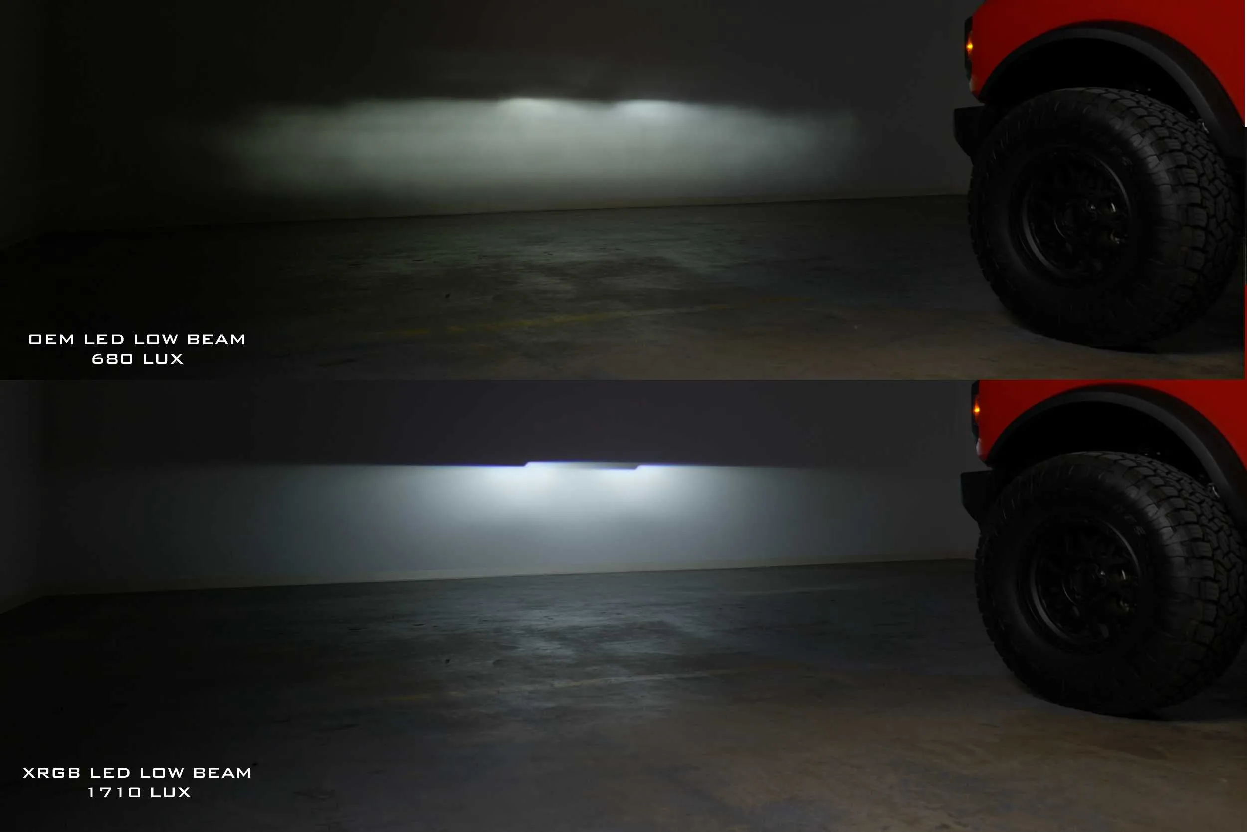XRGB LED Headlights: Ford Bronco (2021-2024) (Pair / RGB DRL)
