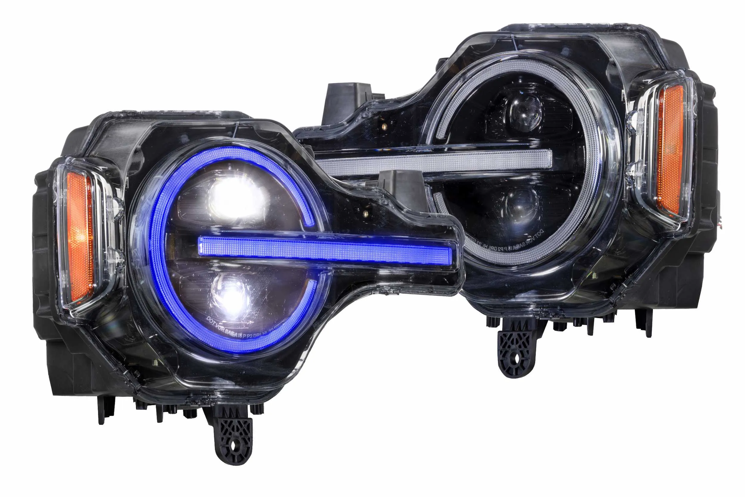 XRGB LED Headlights: Ford Bronco (2021-2024) (Pair / RGB DRL)
